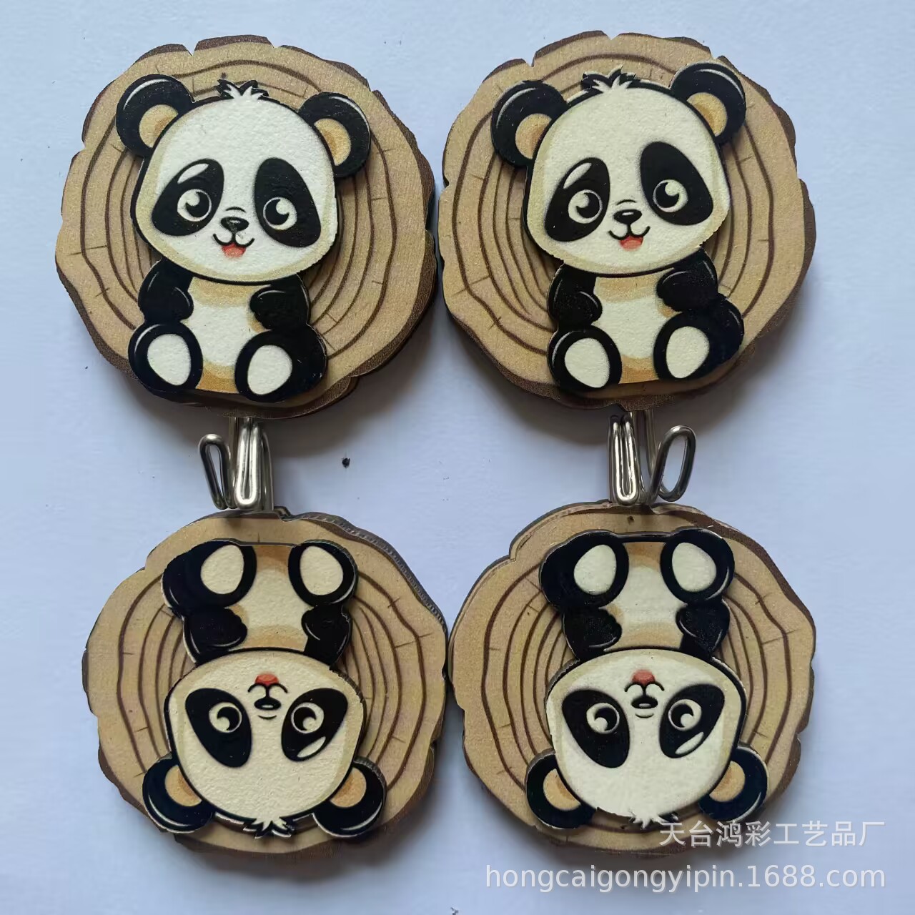 Nueva madera DIY animal de dibujos animados gancho pegajoso gancho adhesivo libre gancho de pared puerta de carga gancho pegajoso al por mayor