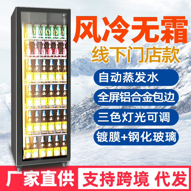 Double-Door Beverage Cabinet Bar Supermarket Air-Cooled Refrigerated Display Cabinet Three-Door Single-Door Beer Cabinet Preservation