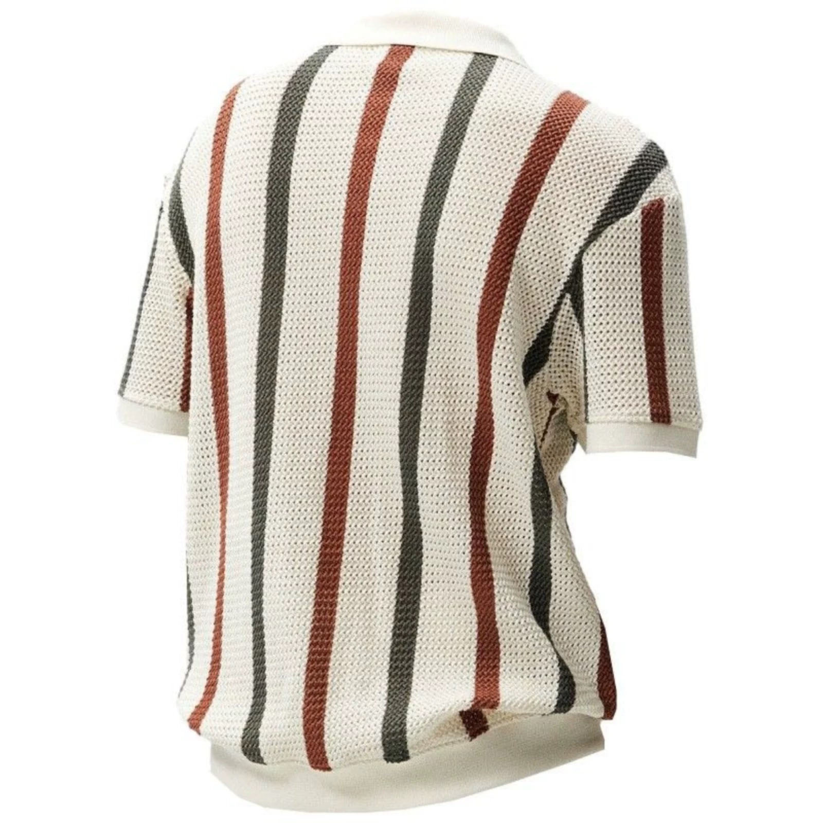 Polo camiseta de punto camiseta de manga corta camiseta hombre gaviota cuello V rayas viejas líneas de viento de verano fábrica transfronteriza al por mayor