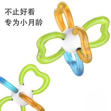 新款曼哈顿手抓球牙胶婴儿硅胶可啃咬玩具口欲期防吃手小月龄