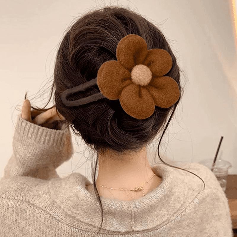 女性用のかわいい布製ヘアピン、後頭部用の高級ヘアピン、大きなワンラインのカモノハシクリップ、ヘアピンとヘッドバンド|undefined