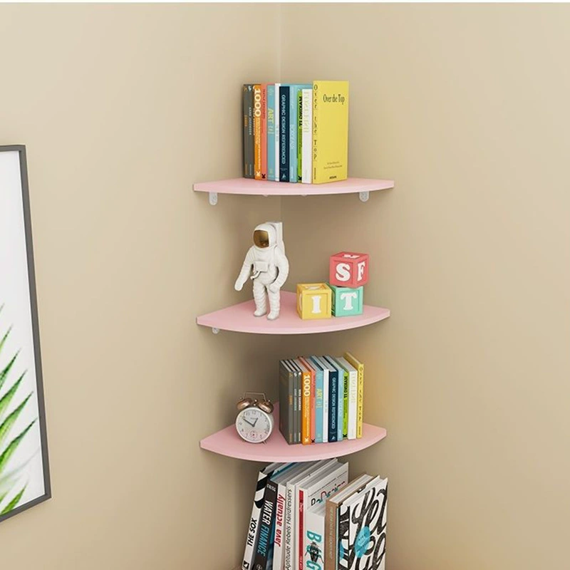 Веерообразная настенная декоративная перегородка для хранения неперфорированная угловая стойка для хранения треугольная книжная полка угловая стойка Оптовая поставка