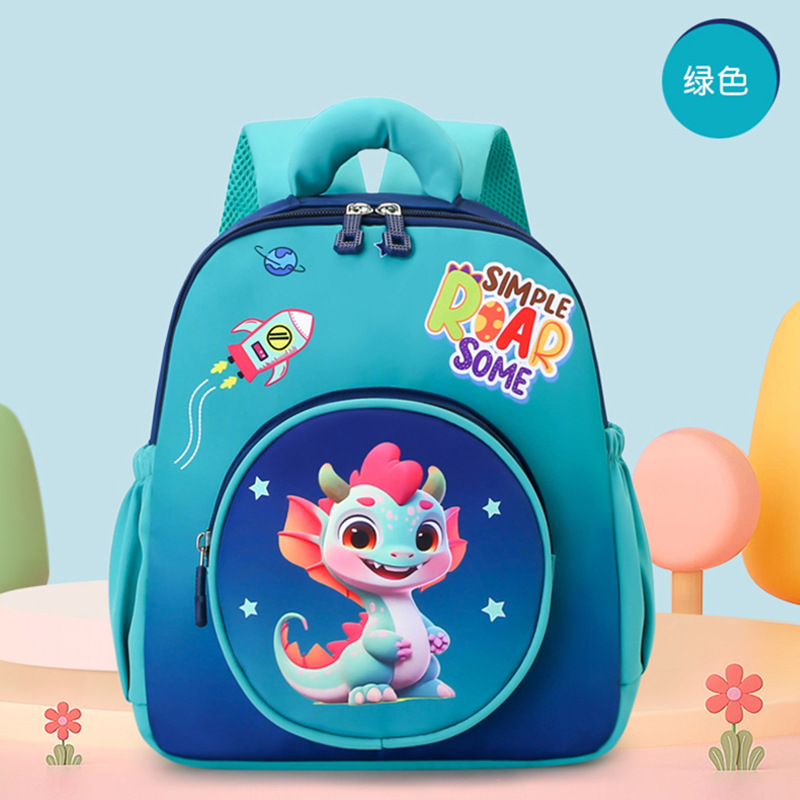 Dibujos animados dinosaurio niño niño jardín de infantes mochila unicornio linda niña mochila preescolar niños mochila luz