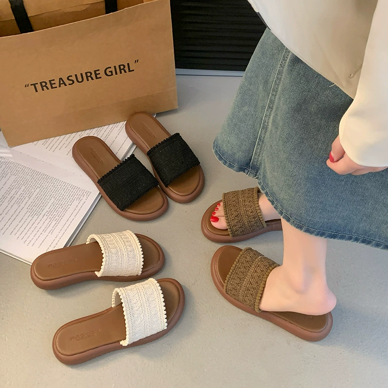 Этническая тапочка для женщин, носящая на улице 2025 новый летний кроссовер