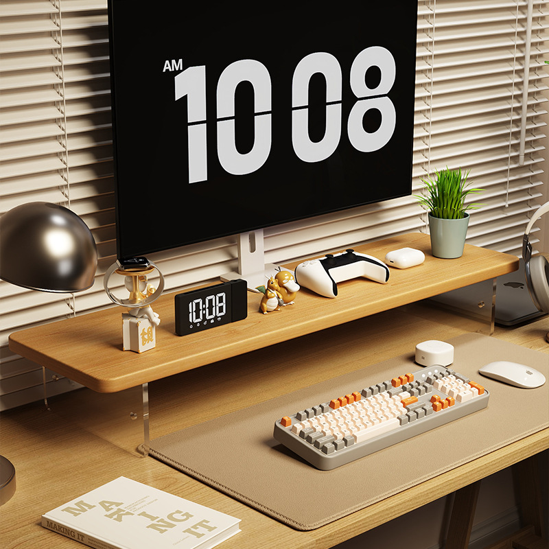 Acrylic Computer Elevated Office Desk Storage Rack Storage Desktop Monitor Screen Elevated Bracket Base