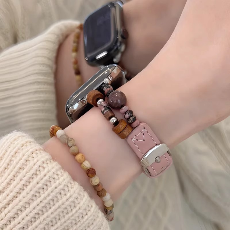 For Apple Watch iwatchs98 Watch Band Natural Stone Leather Apple Watch S10 Generation Women's Wristband