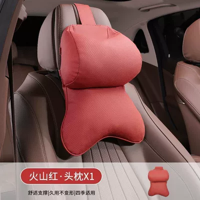 Headrest and cushions the neck, reducing - 5d-dual-core-headrest-volcano-red-soft-as-a-cloud-38cm30cm12cm