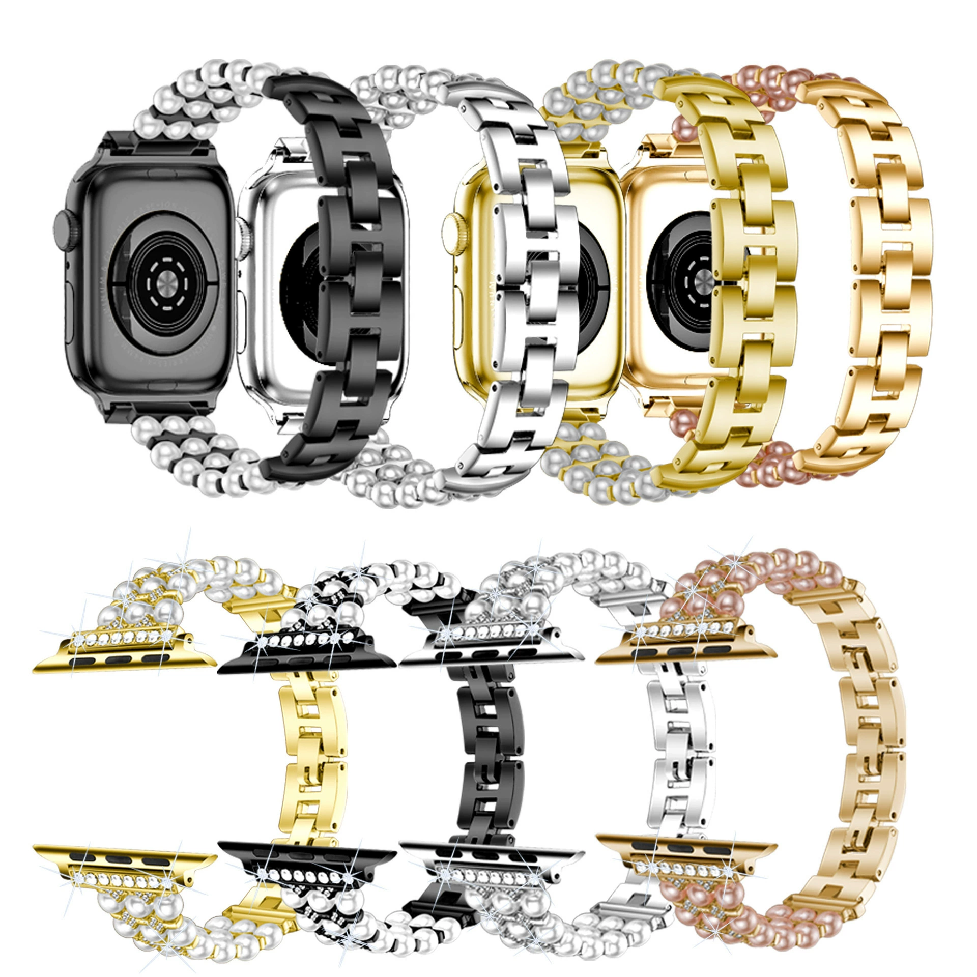Apple, metal watch strap from pearl