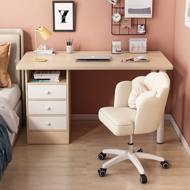Home Desktop Desk Bedroom Girls' Desk Office Computer Desk Modern Simple Writing Desk with Drawers