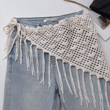 100%纯棉流苏高品质田园风大三角巾女优雅搭肩披肩多功能屁帘钩织