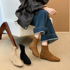 内增高复古棕色马丁靴女鞋2025新款气质瘦瘦法式小短靴春秋单靴子