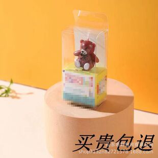 South Korea ins cartoon teddy bear cute bear birthday candle children's party decoration cake bear candle