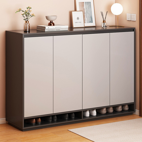 Shoe cabinet modern minimalist home entrance door stair outer shoe rack storage dustproof light luxury wall panel entrance cabinet
