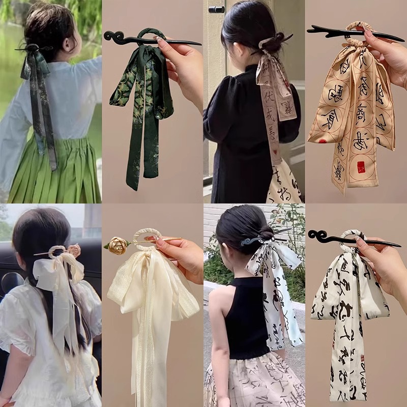 Clipper de cabello de arco antiguo flotante para niños nuevos accesorios de cabello chino para niñas vestidos chinos cheongsam clipper tocado