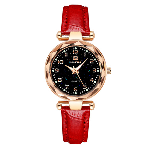 SENO Chennuo One Piece Live Broadcast Hot Selling Starry Sky Watch Women's Fashion Trend Waterproof Belt Quartz Watch