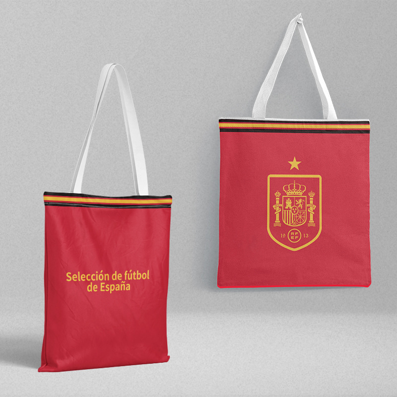 西班牙足球队帆布袋 长39宽36CM 足球世界杯手提袋礼物袋大容量