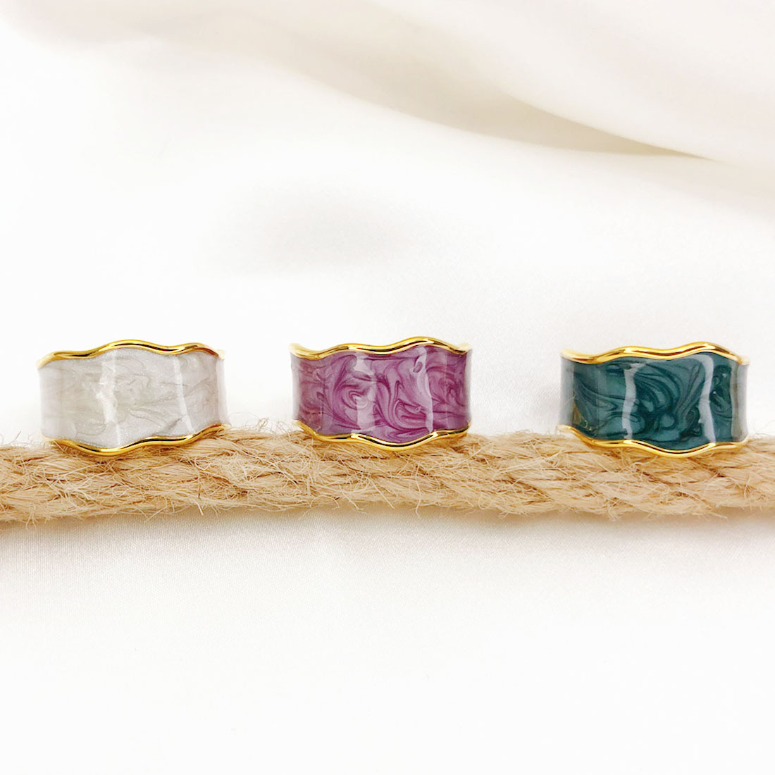 Fashion Irregular Copper Plating Rings 1 Piece