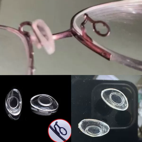 Anti-slip Anti-shedding Snap-in Soft Silicone Glasses Nose Pad Accessories Decompression Round Snap-in Stylet Nose Pad