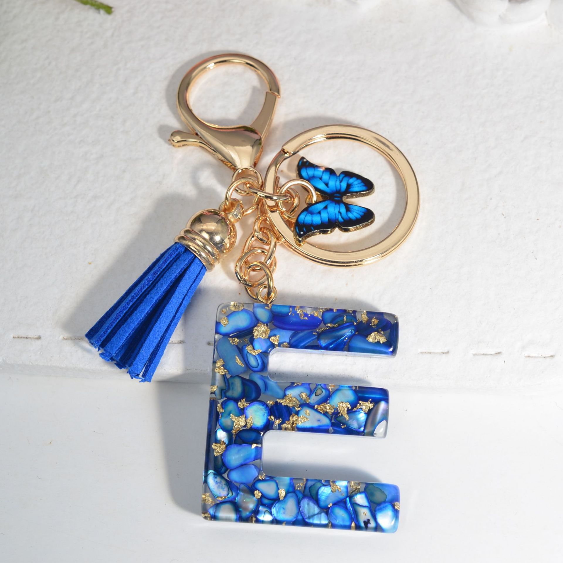 Letter Pattern Modern Style Simple Style Letter Resin Painted Women's Keychain