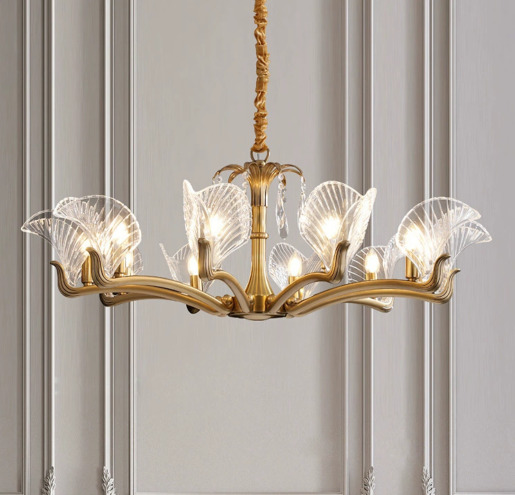 Copper ceiling lamp, ceiling light, sconce for bedroom, American style