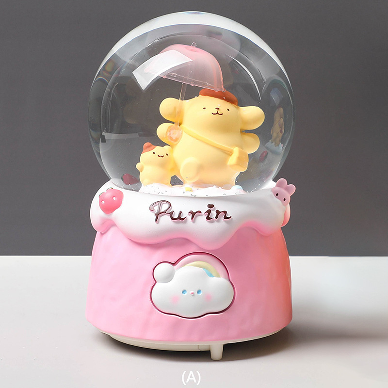 Nuevas estrellas de dibujos animados desean decorar bolas de cristal nieve brillante atmósfera interior de ocho cajas de sonido regalo para estudiantes