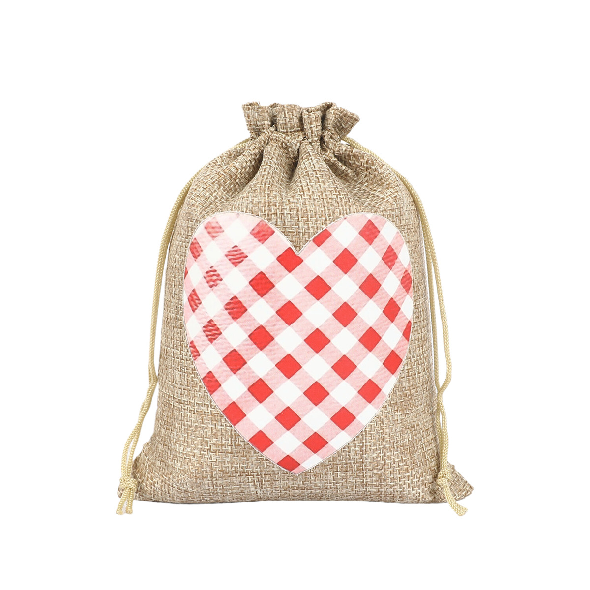 13cm*18cm; 격자 무늬 하트