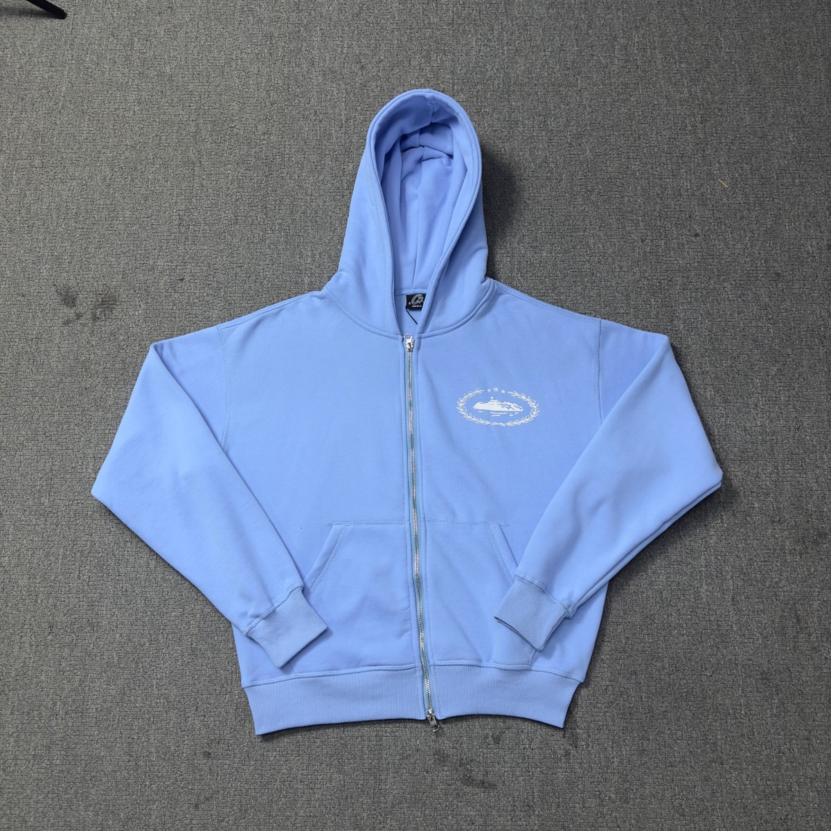 Corteiz marca de moda estadounidense Alcatraz con cremallera sudadera con capucha suelta traje de calle con estampado de letras suéter hombres