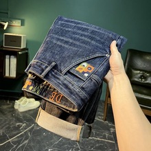 广州新塘镇牛仔裤男款春秋2025新款高端欧美潮牌宽松弹力休闲裤子