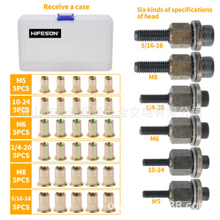 Manual Electric Ram Gun Pull Rivet Nut Gun Metric suit M568 10-24 1/4-20 5/16-18