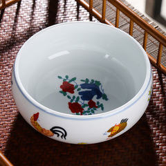 Chenghua Doucai Chicken Cylinder Cup Tea Washer Ceramic Tea Set Accessories Large Household Pen Washer Tea Bowl Tea Ceremony Spare Water Cylinder