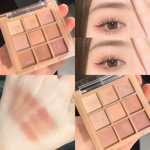 DIKALU Transparent 9-Color Full Matte Eye Shadow Plate DEAR NUDE ins Super Hot Style Makeup Online Celebrity Live Style