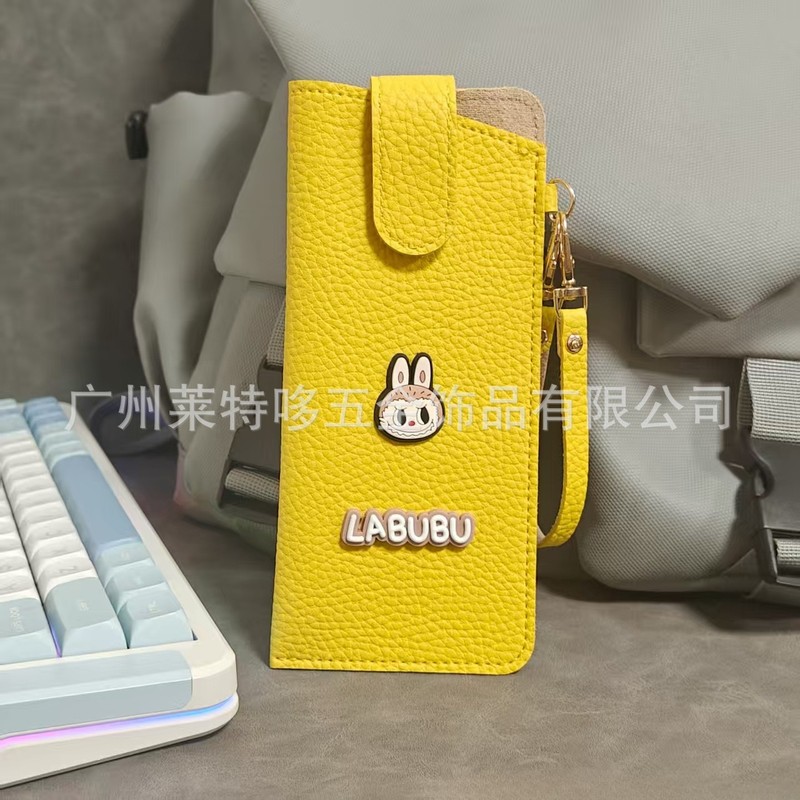 现货卡通拉布布皮革眼镜包挂绳款太阳镜墨镜收纳包PU皮挂包眼镜袋|undefined