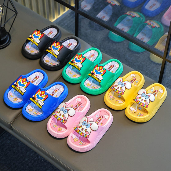 Children's Slippers Men's Middle and Big Children's Non-slip Bathroom Bathing Children's Superman Baby's Cartoon Cute Sandals