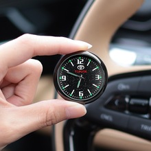 汽车夜光时钟车内中控仪表台石英表车载时间显示器车用电子表装饰