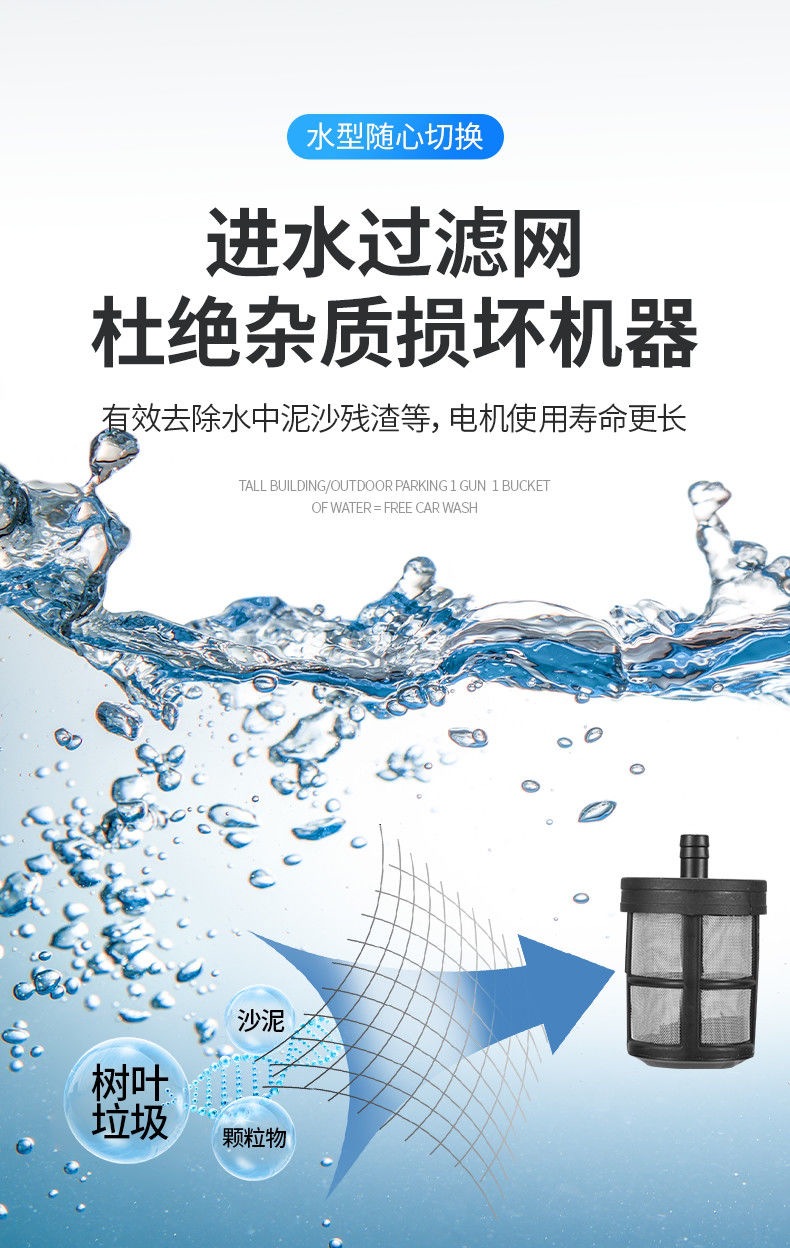 New Wireless Car Washing Machine Household Portable Rechargeable High-Pressure Water Gun Floor Washing Lithium Battery Water Pump Cleaning Artifact