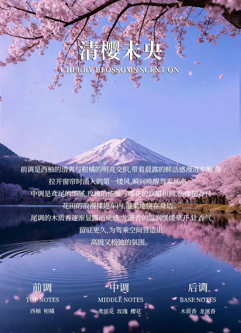 Volcano View Cloud Mist Car Fragrance, New Cross-Border Car Perfume Ornament, Luxury Car-Specific Perfume with Long-Lasting Scent