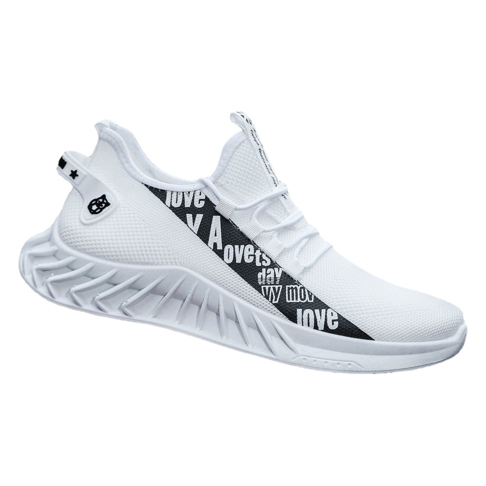 New Summer 2023 Breathable Fly-Woven Mesh Internet Celebrity Trendy Shoes K-Style Men's Sports Casual and Comfortable Running Shoes for Men