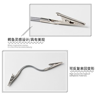 Universal Rotating Double-Headed Crocodile Clip Price Tag Clip, Any Direction Curved Ax Hose Note Clip, Photo Clip