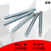厂家直销M14*3M镀锌丝杆丝杠吊顶通丝螺杆牙条全螺纹吊杆支持定制