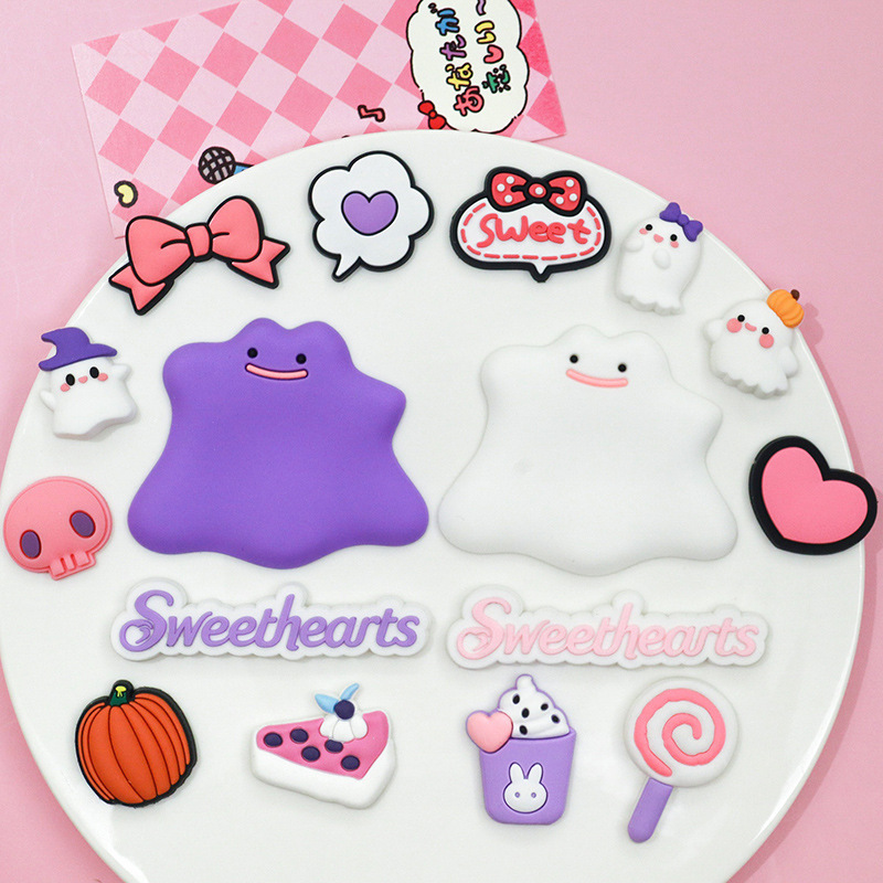 Copyright Cute Ghost Halloween Soft Rubber DIY Accessories Phone Case Tablet Cover Hole Shoes Decorative Patch Copyright Cute Ghost Halloween Soft Rubber DIY Accessories Phone Case Tablet Cover Hole Shoes Decorative Patch