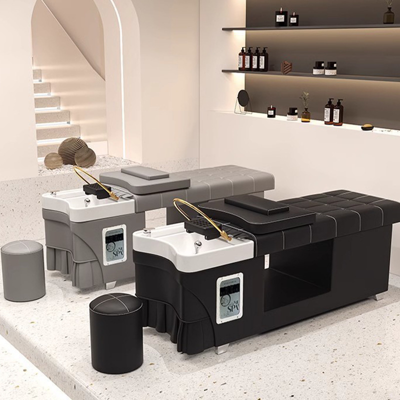 Calentador de agua de fumigación de masaje salón de belleza agua de circulación salón de peluquería champú temperatura constante lavabo cama de lavado de cabello cama de agua
