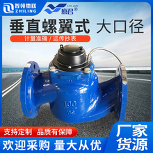 大口径垂直法兰干式螺翼式水表大工业化工计量智能脉冲计量水表