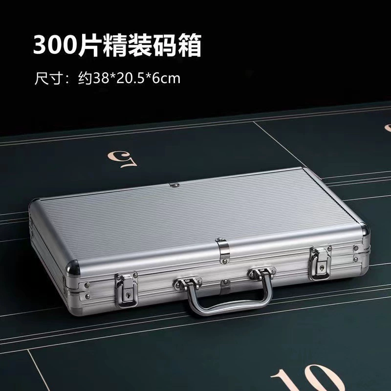 Фабрика прямых продаж алюминиевого сплава закругленные серебряные ручные фишки коробка 300 ярдов для хранения чипов, развлечения и отдых