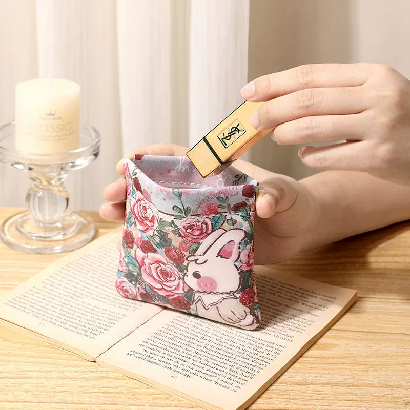 Organizer bag, cosmetic lipstick, handheld capacious small glasses