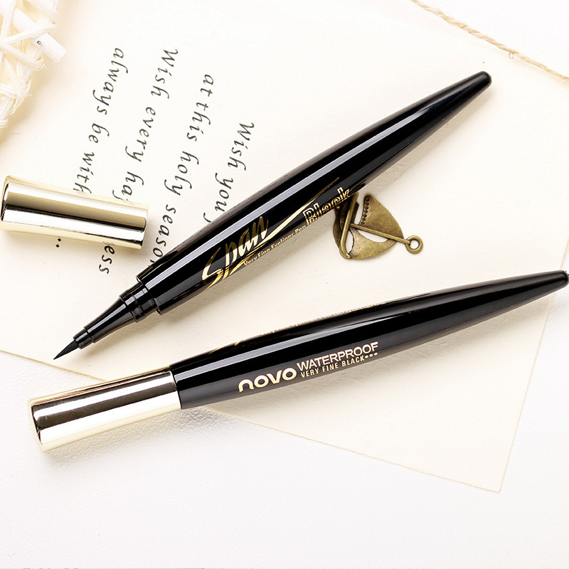 Make-up NOVO Clear and Soft Eyeliner Pen for Female Beginners Waterproof Sweat-proof Long-lasting Non-blooming Eyeliner Hard Head