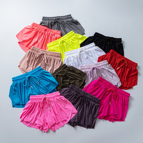 Women's International Trade Yoga Short Skirt Cross-border Parent-Child Set Sports Quick-dry Running Tennis Skirt with Pockets Drawstring Breathable Shorts