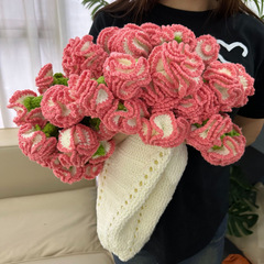 新款康乃馨花束毯子成品铃兰花毯子成品玫瑰毛毯成品礼品花束毛毯