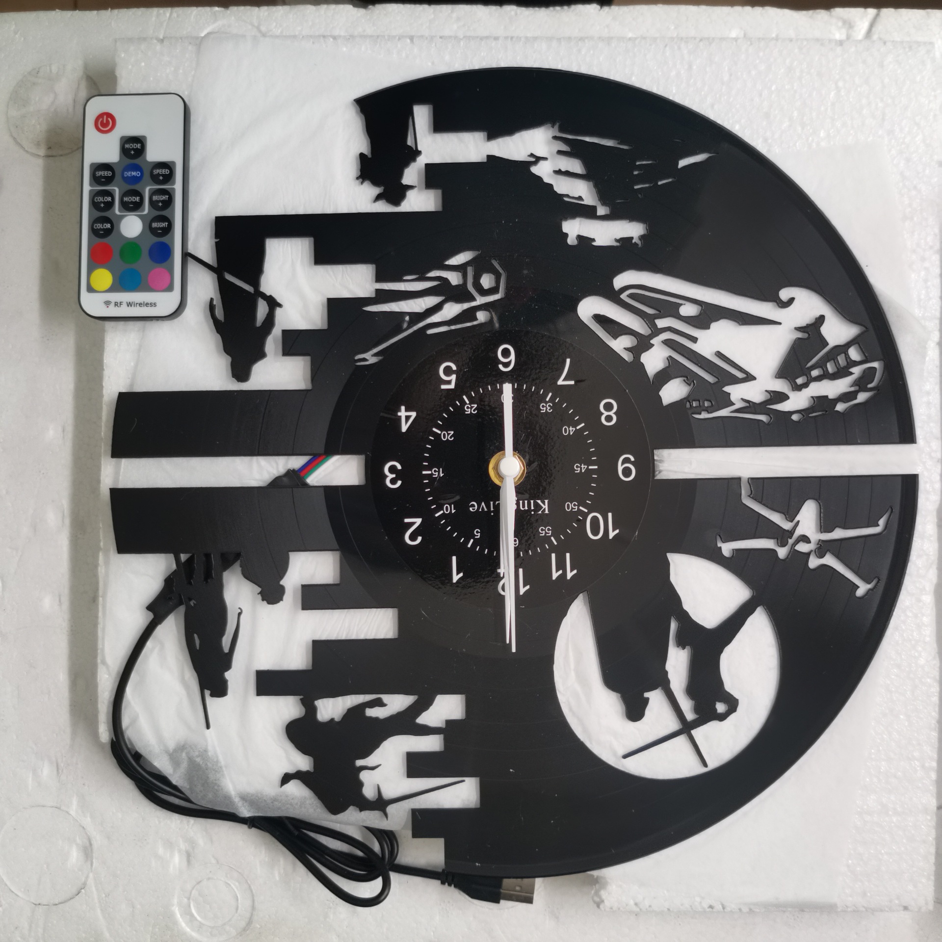 Reloj de pared de vinilo, decoración de la sala de estar, cumpleaños, vacaciones, regalos