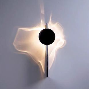 Designer Minimalist Creative Corrugated Light Effect Wall Lamp Water Pattern Rotating Atmosphere Wall Lamp Entrance Wall Lamp Bedside Wall Lamp