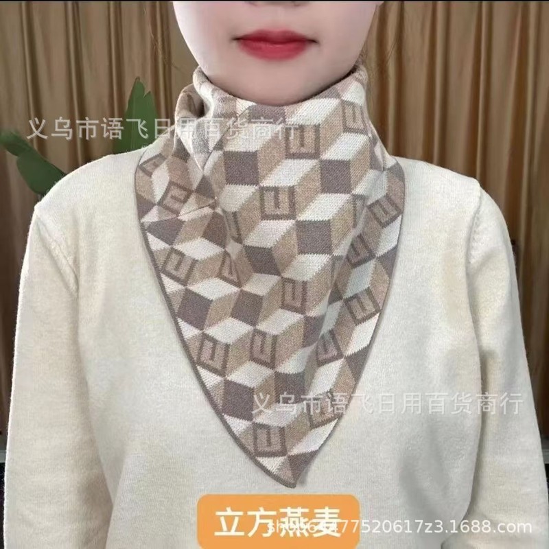 2025年冬新作人気商品 首元保温 頸椎保護 韓国風万能防寒スカーフ ネックウォーマー 三角スカーフ 卸売|undefined